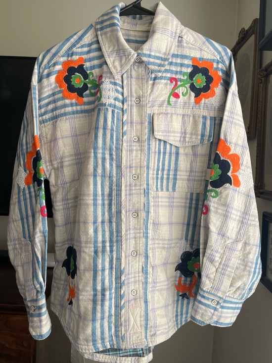 NWT- We The Free Embroidered Sashiko Shirt - Picture 3 of 3